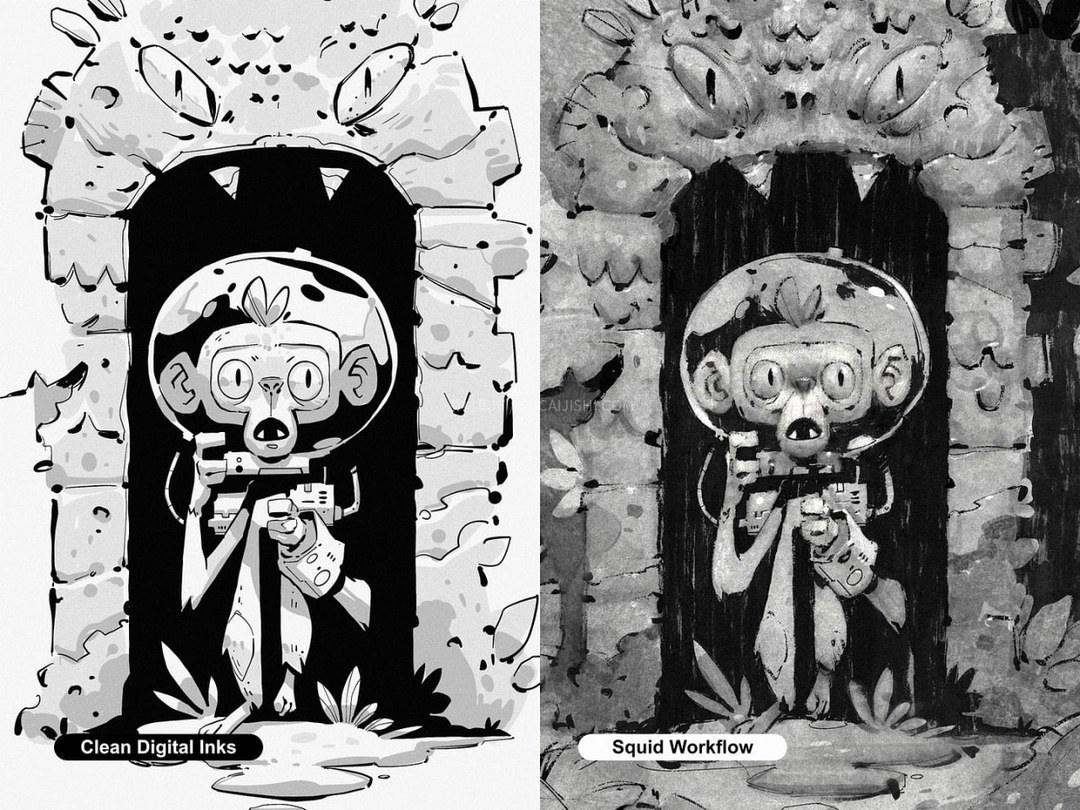 Procreate复古漫画勾线墨水笔刷套装
